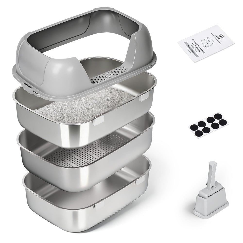 LLNHAEB triple-pan sifting system shown for fast cleanup in busy multi-cat homes