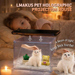 LMAKUS Custom 3D Pet Hologram Video brings a lifelike memory to life.