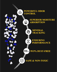 Odor control in LMJP Crystal Cat Litter keeps the box smelling fresh between changes.