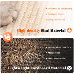 LMUGOOS natural sisal rope pad closeup for scratching satisfaction