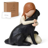 Lnrkai black Labrador figurine with hand-painted detail for lasting pet remembrance.