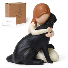 Lnrkai black Labrador figurine with hand-painted detail for lasting pet remembrance.