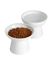 LoeJan elevated cat bowl water stand with 15 oz capacity for steady hydration.