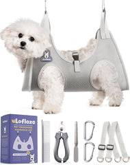 Loflaze dog grooming hammock harness for safe at‑home sessions.