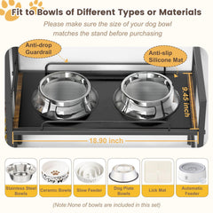 Lomivra two-station adjustable feeder, ideal for households with multiple dogs.