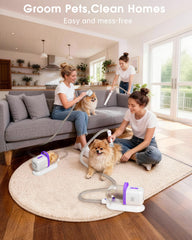 LOMMOL 2.2L dust cup reduces frequent emptying during grooming