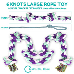 Loncoldy indestructible rope toy offers durable chewing and interactive tug sessions