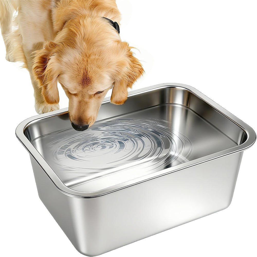 Lonepetu 3-gallon water bowl for large dogs with high capacity for long hydration