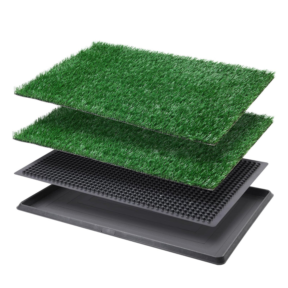 LOOBANI dog grass pad tray shown for indoor potty and apartment use
