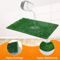 LOOBANI easy-clean grass pad ready for quick rinsing