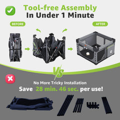 Loobani foldable dog playpen folded compact for travel and storage