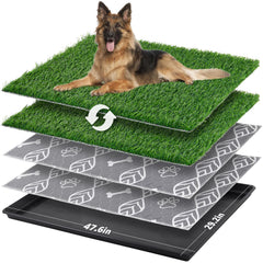 LOOBANI large dog potty with grass patch tray for indoor training.