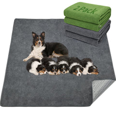 LOOBANI two-pack extra-large dog mat shows floor protection and comfort.