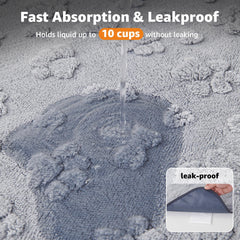 LOOBANI 36x48 inch pad absorbs moisture quickly to protect floors.