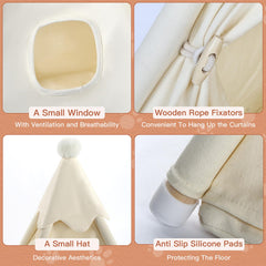LOOBMBNS Cotton canvas and pine poles—safe, durable construction.