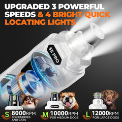 LOPSIC 12,000 RPM motor delivers efficient grinding for thick nails.