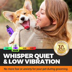 LOPSIC rechargeable purple dog nail grinder with USB charging