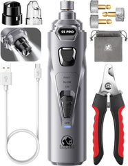 LOPSIC Whisper Quiet Nail Grinder with LED lights for calm at-home grooming