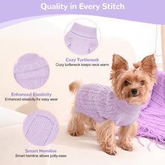 Lorehelina two-pack dog sweaters flatlay showcasing color variety and fit options