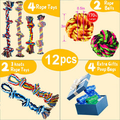 LosFong heavy-duty cotton rope toy ready for tug and fetch in outdoor play