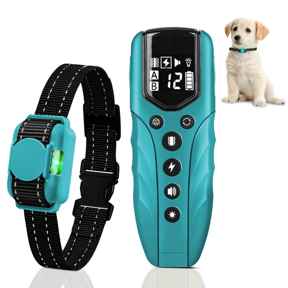 Losulf small dog shock collar cyan for gentle training and safe behavior guidance