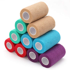LotFancy vet wrap pack with ten rolls for ready first aid use