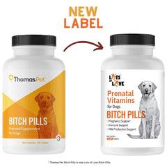 LOTS OF LOVE Bitch Pills being poured for lactation support in nursing dogs