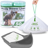 LotuFlor cat litter bags roll-packed for quick, clean changes.