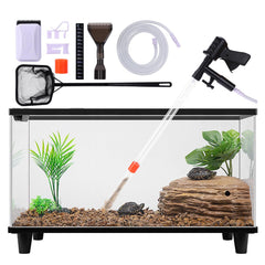Lounginglife fish tank cleaner kit enables efficient gravel vacuuming.