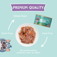 LOVE, NALA lean protein tuna close-up emphasizes meat-forward nutrition.