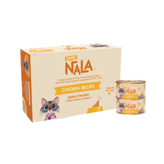 LOVE, NALA single protein chicken flaked wet cat food with hydration broth boosts moisture