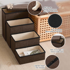 Love's cabin dog stairs support up to 200 lbs for larger pets