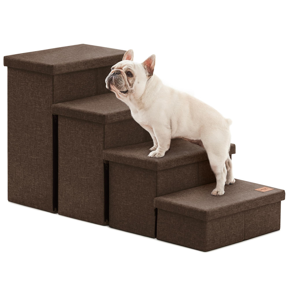 Love's cabin dog stairs four-step coffee assembly guide for quick setup