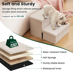 Love's cabin dog stairs storage under steps keeps essentials organized