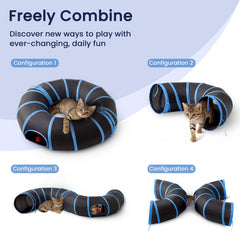Love's cabin Round Cat Tunnel with peek holes invites curious exploration.