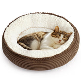 Love's cabin Round Donut Bed top view shows a cozy resting nest for cats and small dogs.