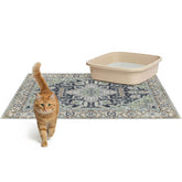 Lovewag Cat Litter Mats cover 28x41 inches, catching litter around the box.