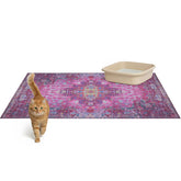 Lovewag Pets Cat Litter Mat 2 Pack Mystic Fuchsia close-up shows soft surface for paw comfort and litter capture