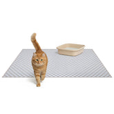 Lovewag Pets cat litter mat large 36x48 inches captures tracked litter and protects floors