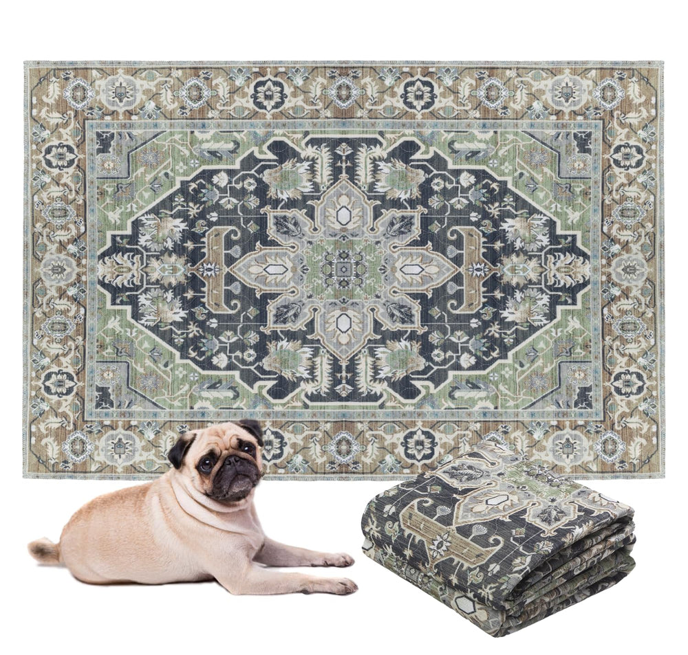 LOVEWAG washable pad acts as decorative floor mat with pet protection