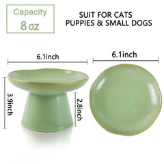 LOVINFURBABY raised cat feeding bowl elevates mealtime to reduce neck strain.
