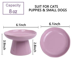 LovinFurBaby raised cat feeding bowl at 3.9 inches height eases bending