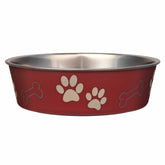 Loving Pets Bella Bowl stainless steel interior with 54 oz capacity for large pets and easy to clean.