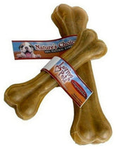 Loving Pets Nature's Choice pressed rawhide bone front view for durable chewing