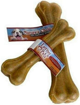Loving Pets Nature's Choice pressed bone chew demonstrates durable rawhide for long-lasting entertainment.