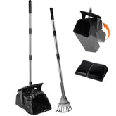 Lovinkiki dog poop scoopers long-handle with swivel bin for quick cleanup.