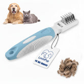 LOVINPUP Pet Mat Remover with rounded teeth for gentle detangling.