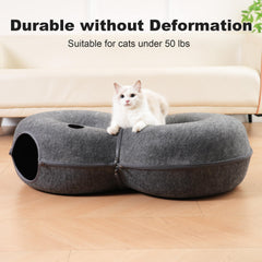 LovIntry durable soft cat cave supports cats up to 30 pounds