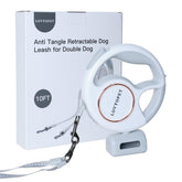 LovYoPet all-in-one retractable dual dog leash with LED light for safer night walks.