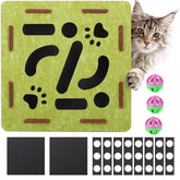 Luampo Felt Cat Nail File Enrichment Box shows quiet scratching for indoor cats